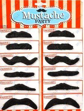 Mustaches 2.5-3.5" 12/pk