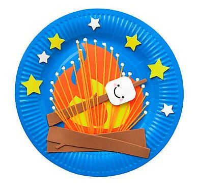 S'more paper plate craft kit 12/pk