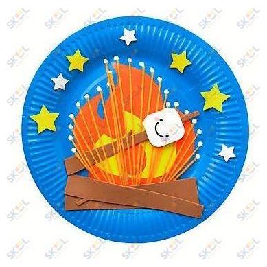 S'more paper plate craft kit 12/pk