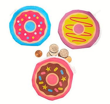 Donut coin purse 12/pk