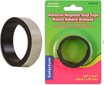 Adhesive Magnetic Tape 20"x0.5"