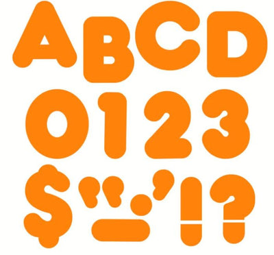 Orange Casual Uppercase Letters 4" 1/pk