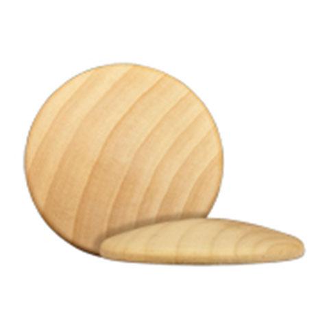 Wooden Domed Circle (1 1/2″ x 5/16″, 10 Pack)