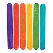 Jumbo Wood Craft Sticks Assorted Color 300/pk