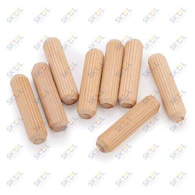 Wooden Dowel Pins Spiral Groove 7/16" x 4" 100/pk