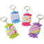 Candy Rubber Keychains 12/Pk
