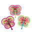 Paper Colorful Butterfly-Shaped Folding Fans 12/pk