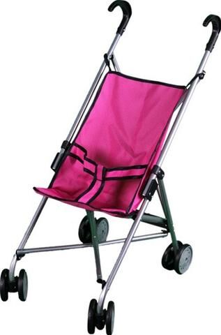 Doll Stroller With Swiveling Wheels Pink