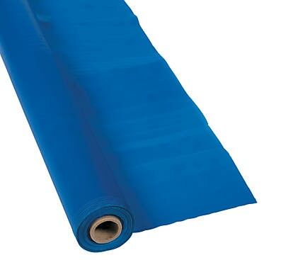 Plastic Blue Tablecloth Roll 40" x 100ft