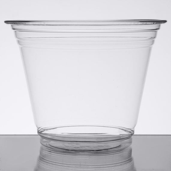 Clear Plastic Squat Cold Cup 9oz. 50/pk