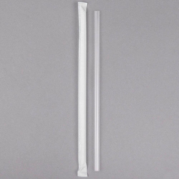 Large Clear Straws 7 3/4" 500/pk