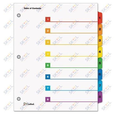 Table Of Content Subject Dividers (15 Tabs) 6 Sets