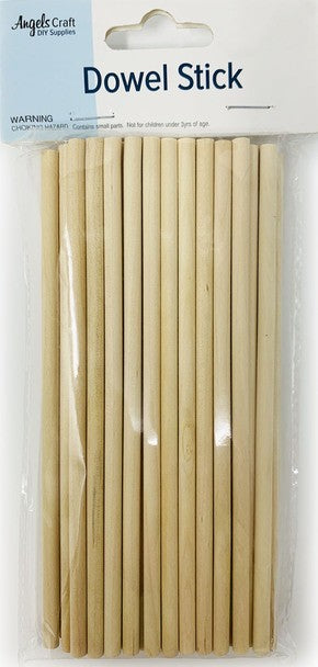 Wooden dowel sticks 6" 40/pk