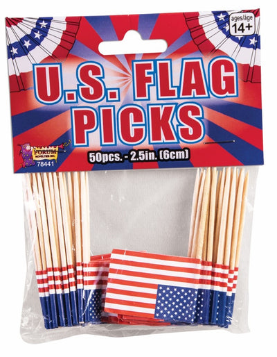 Patriotic Flag Toothpicks 50/pk