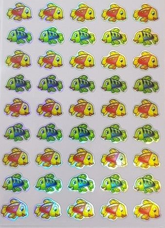 Metallic Fish Stickers 10 Sheets