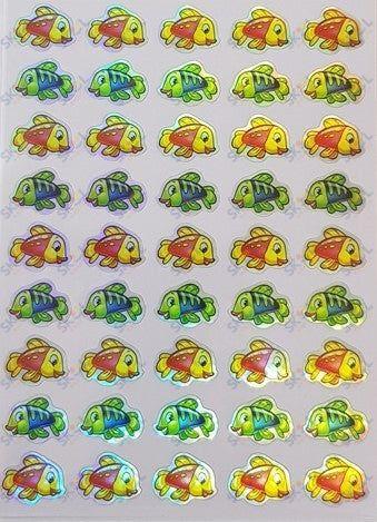 Metallic Fish Stickers 10 Sheets