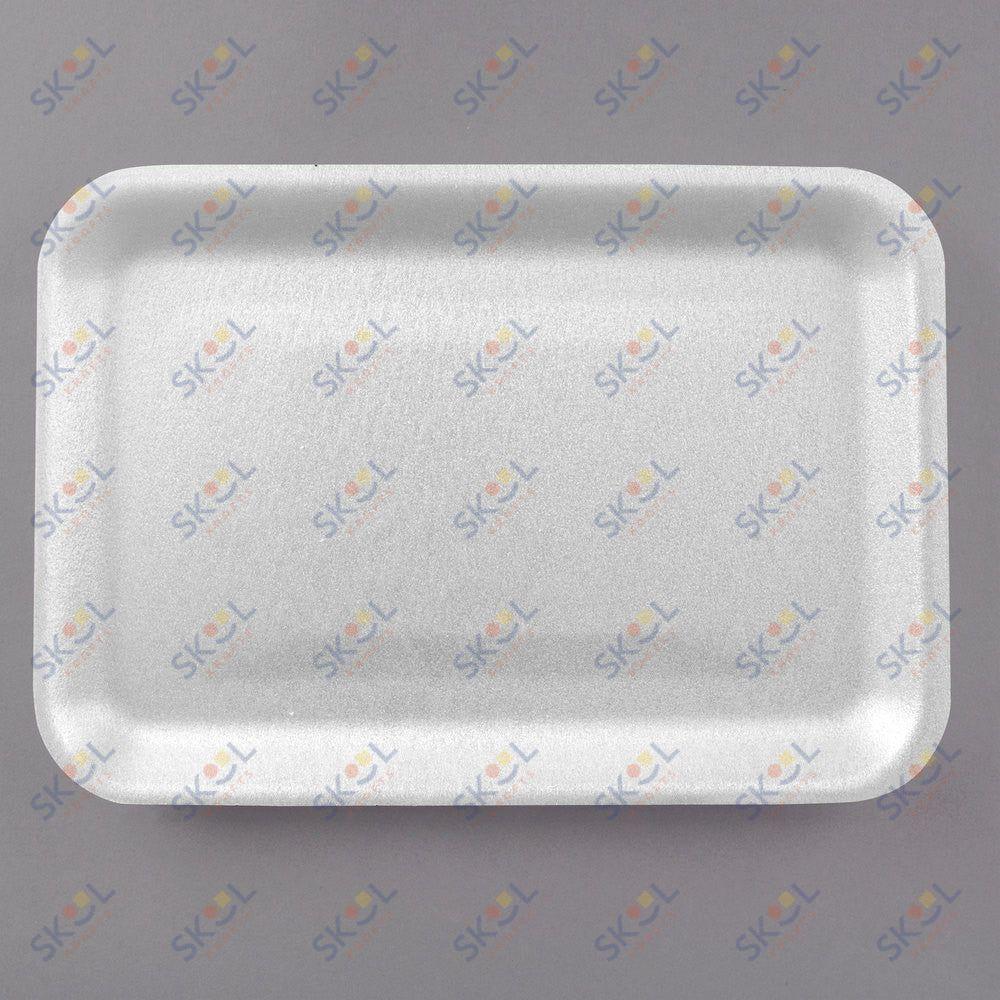 White Foam Meat Tray 8 1/4" x 5 3/4" x 1/2" 250/pk