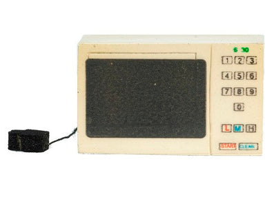 White microwave with cord miniature