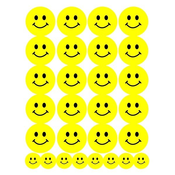 Smiley Faces Stickers 25/Sheets