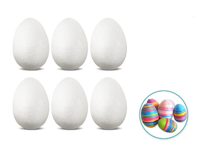 Polyfoam Eggs 2 1/2" x 1.85" 6/pk