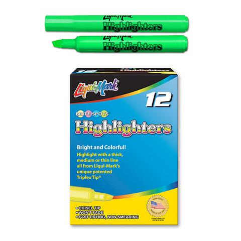 Broadline Fluorescent Highlighter 12/pk (Green)