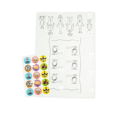 3D Pessach Seder Table With Stickers (1 piece)