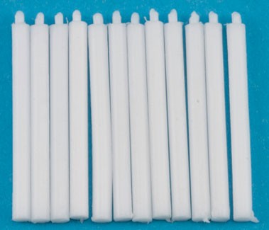 Miniature White Candles 12ps.
