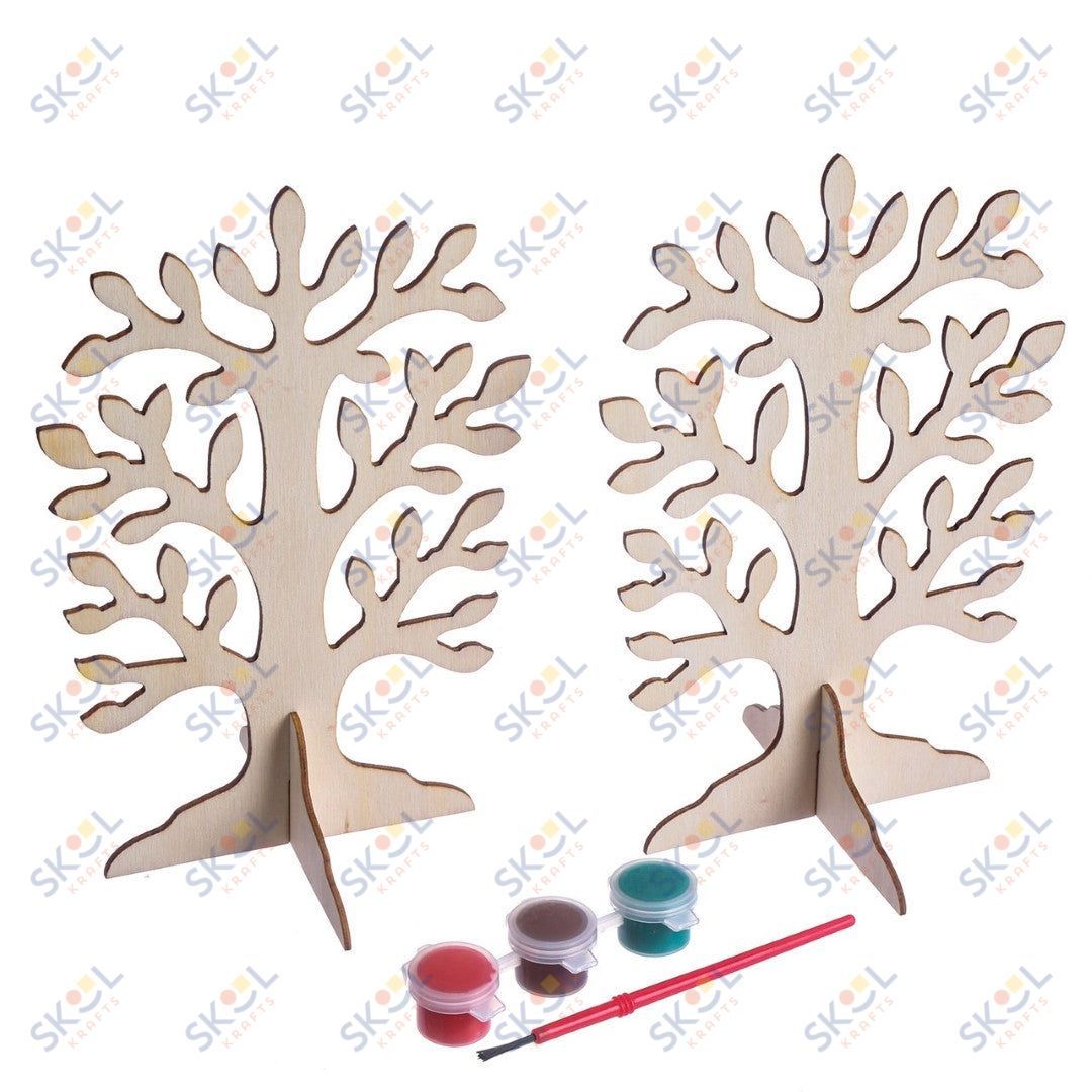 Wooden Tree Painting Set 7"x5" 2/pk