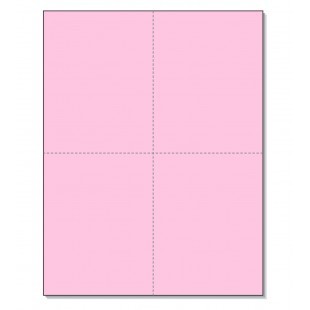 Perforated Cards Pink 4/Pg 250/Pk