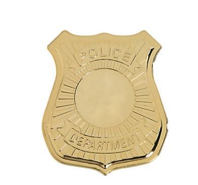 Plastic Police Badges 12/pk