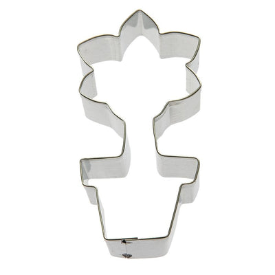 Potted flower cookie cutter 3.75in