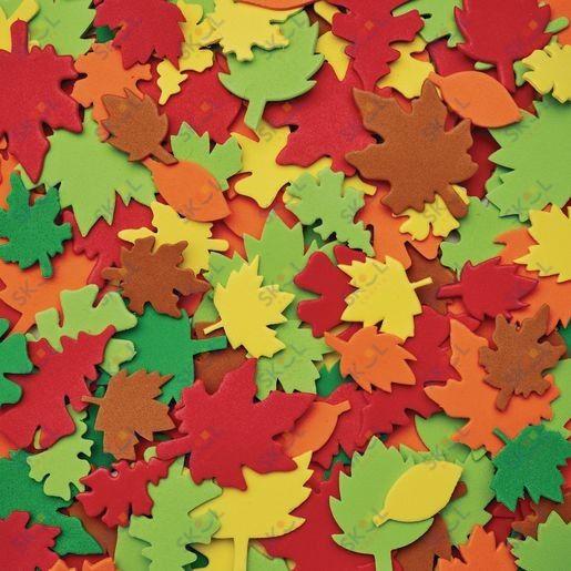 Colorful Foam Shape Leafs 500/pcs