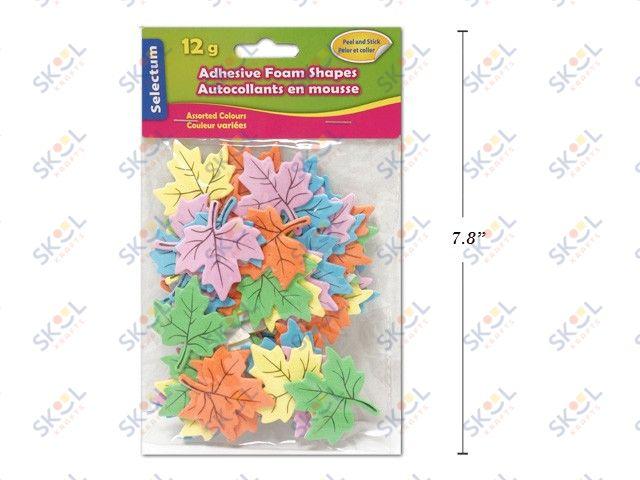 Adhesive Leaf Foam Shapes 4x4.5 cm