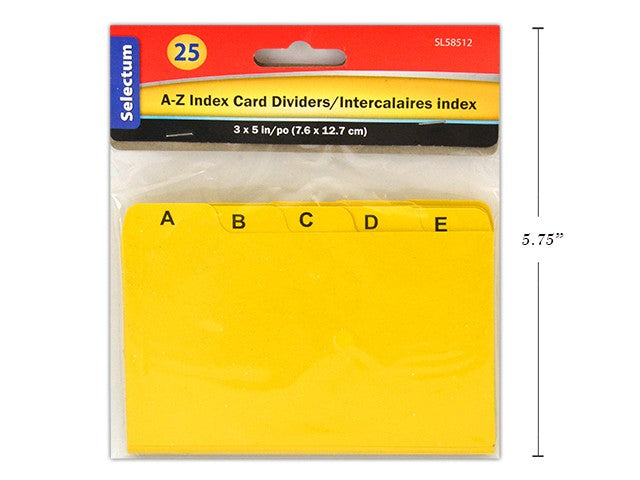 A-z Index Card Dividers 3"x5"
