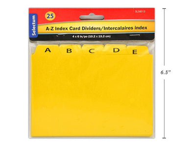 A-z Index Card Dividers 4"x6" 25/pk