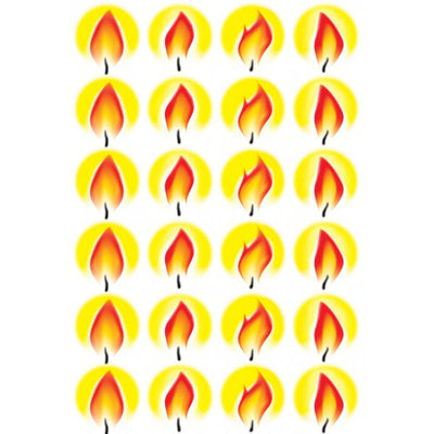 Flame Sticker 1" 10/Sheets