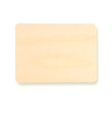Wooden rectangle cutout 4 1/2" x 3 1/4" 100/pk