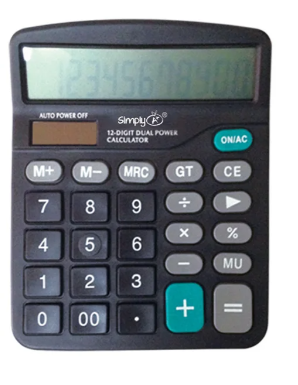 12-digit calculator 5.8x4.7" dual power