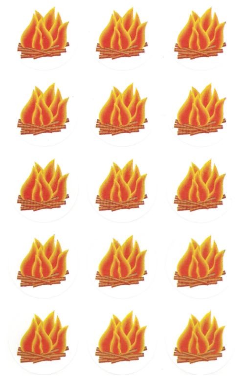 Bonfire Stickers 1.25" 10/sheets