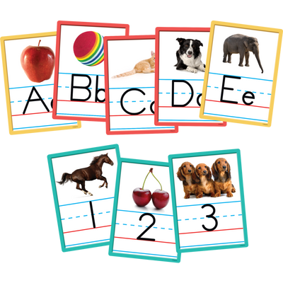 Alphabet and Numbers Accents 6" x 8" 36/pk