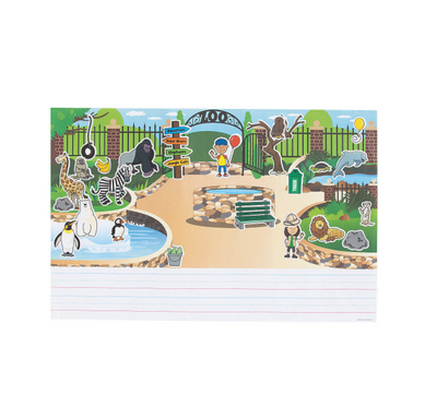 Create & Write Zoo Giant Sticker Scenes - 12 Pc.