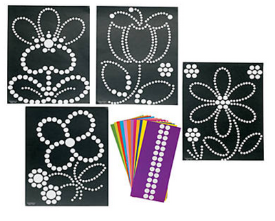 Spring Flowers Dot Sticker Art 12 sheets