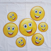 Smiley Wall Accent 5"-8" 7/pc