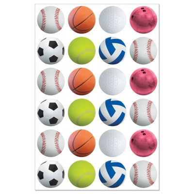 Sports Balls Stickers 1" 20 Sheets