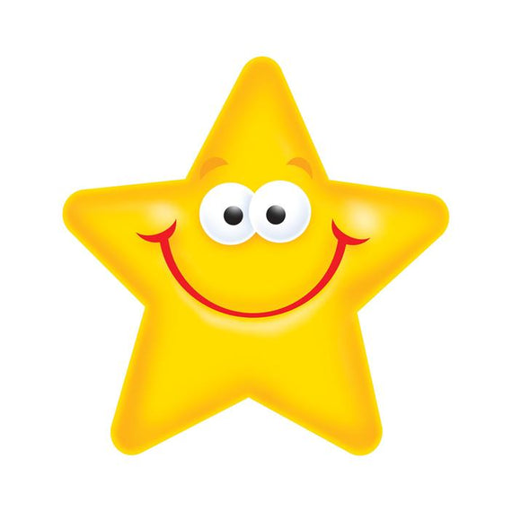 Smiley Star Mini Accents 3" 36/pk