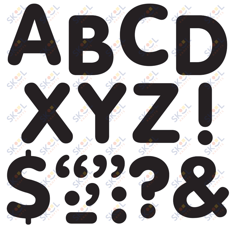 Black 2-Inch Letters & Marks Stick-On Letters 1pc