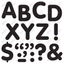 Black 2" Letters & Marks Stickers