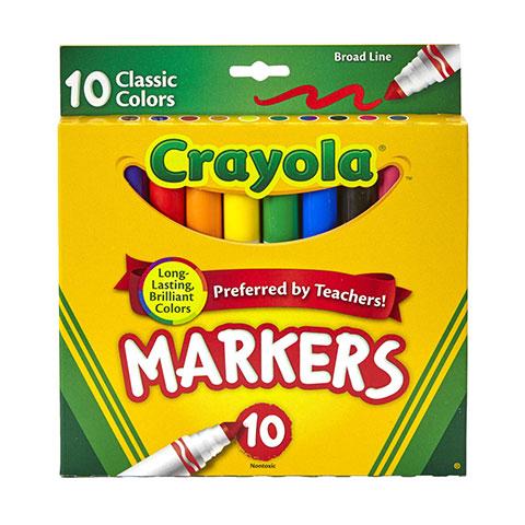 Crayola Classic Colors Broad Line Marker 10/pk