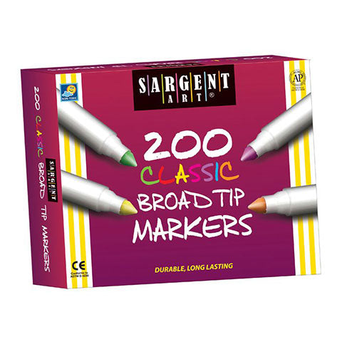 Sargent Art Classpack Markers Broad Line 200/Pk