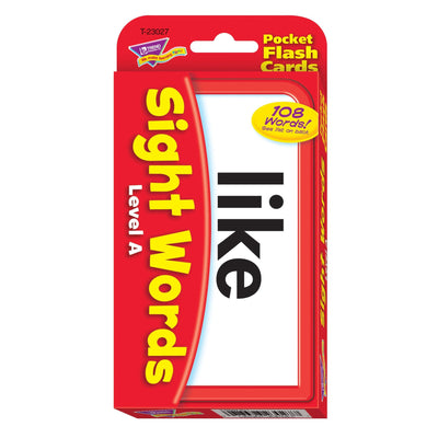 Sight Words – Level A Pocket Flash Cards 3 1/8" x 5 1/4" 1/pk